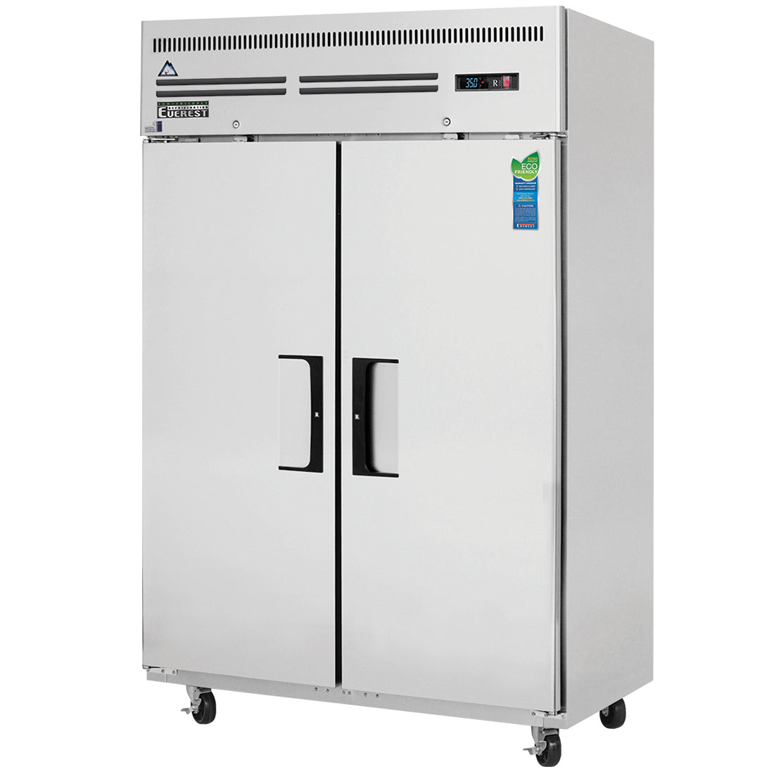 Everest ESR2 49 5/8" Two Door Reach-In Refrigerator – 48 Cu. Ft.
