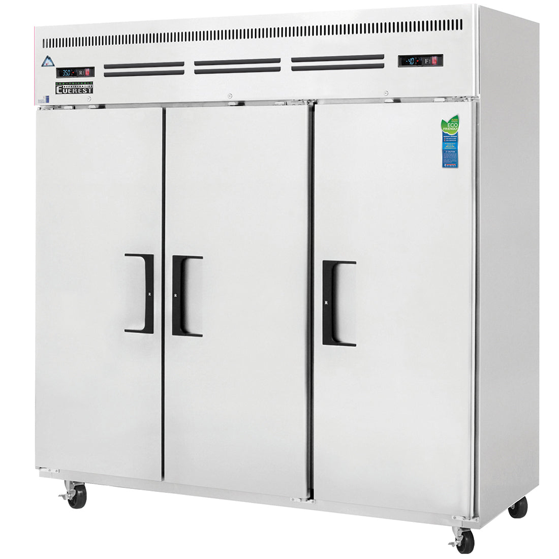 Everest ESRF3 74 3/4" Three Door Dual Temperature Reach-In Refrigerator/Freezer - 68 Cu. Ft.
